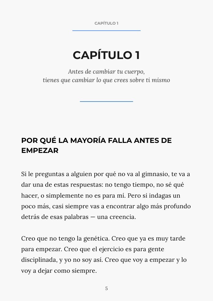 Apertura real del Capítulo 1 del ebook El Arte de Entrenar